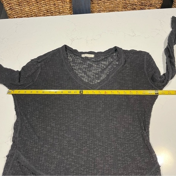 We The Free Gray Ocean Air Hacci Pullover Knit Top Small - Picture 13 of 14